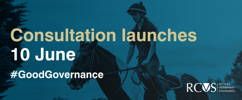 Horse rider and horse with text overlay - good governance consultation launches 10 June 