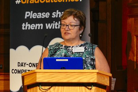 Image of Susan Dawson at Graduate Outcomes launch event 