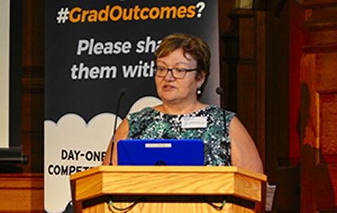 Image of Susan Dawson at Graduate Outcomes launch event