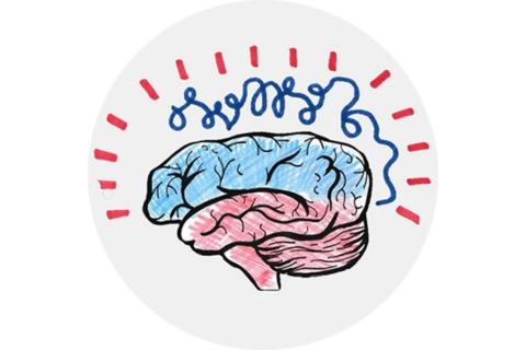 Drawn image of brain